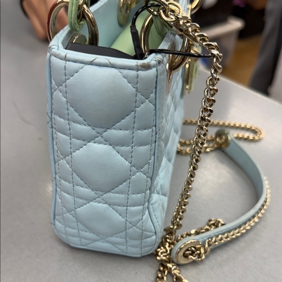 Dior Pastel Green and Light Blue Quilted Mini Bag - Picture 5 of 15